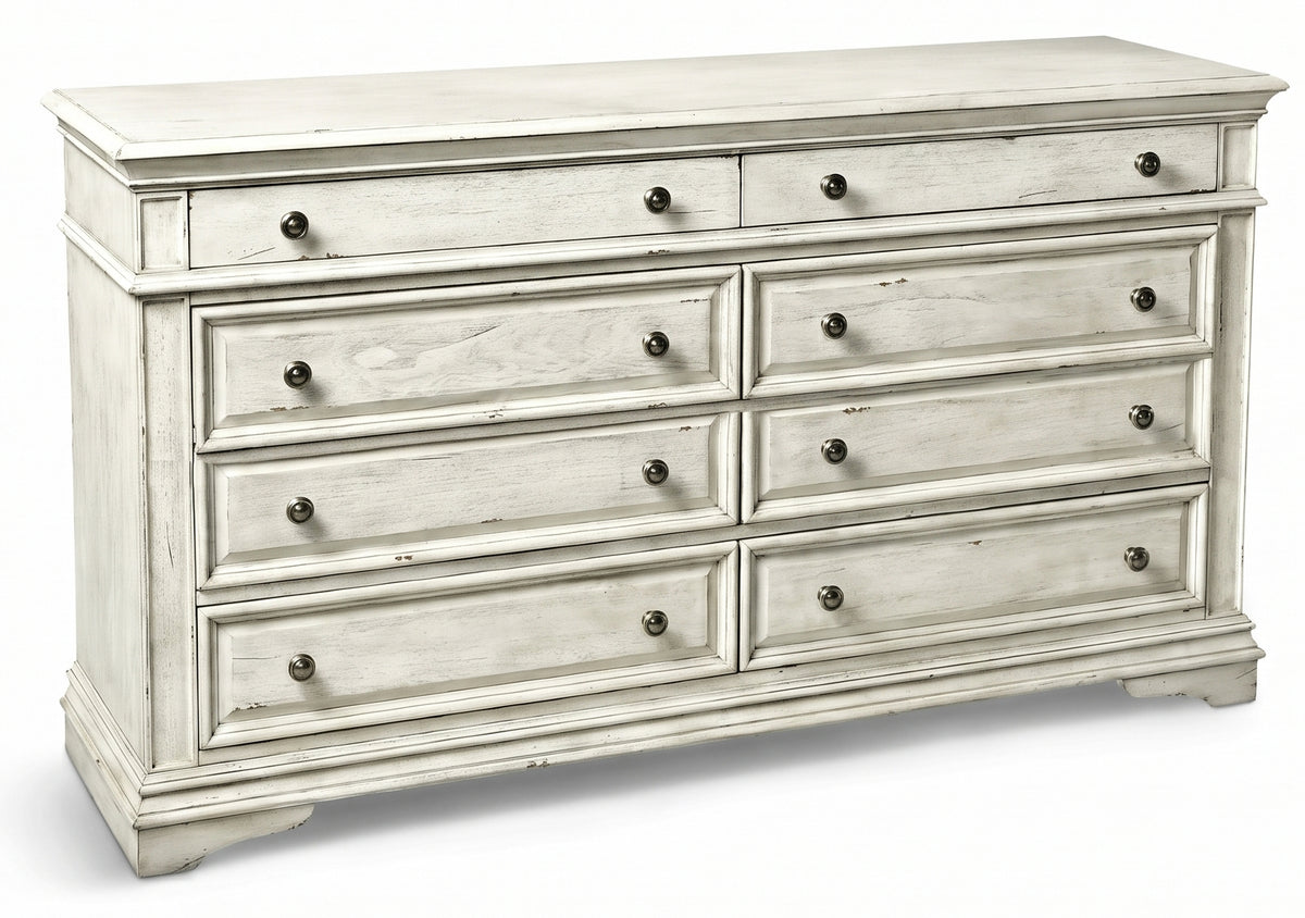 NEWHAVEN White 66" Wide x 38" Height Dresser