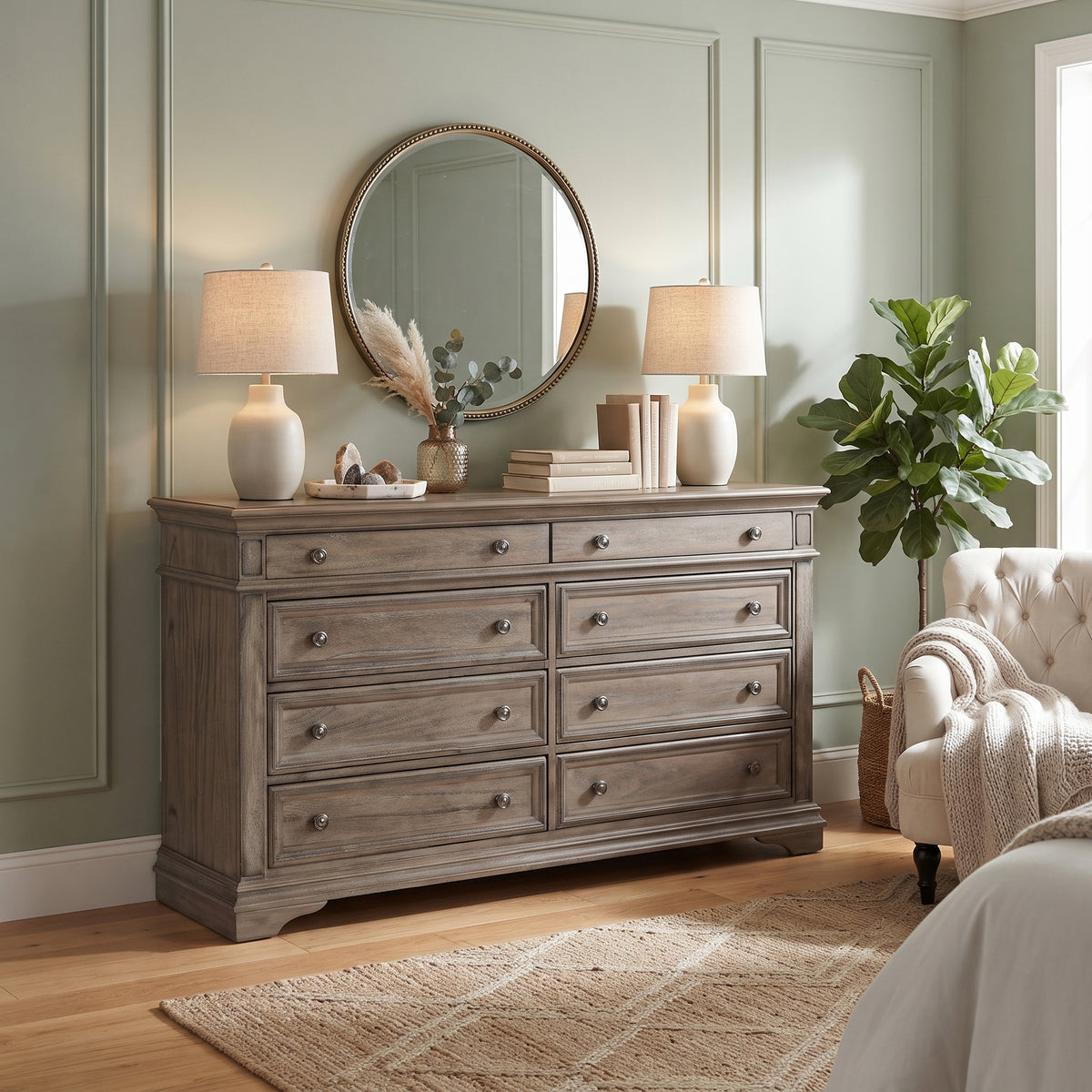 NEWHAVEN Driftwood 66" Wide x 38" Height Dresser