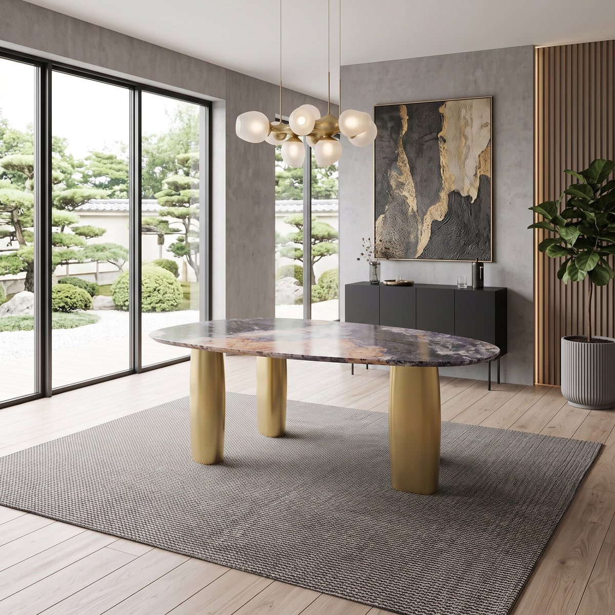 NEWPORT Sintered Stone 78" Wide x 44" Depth Luxury Dining Table
