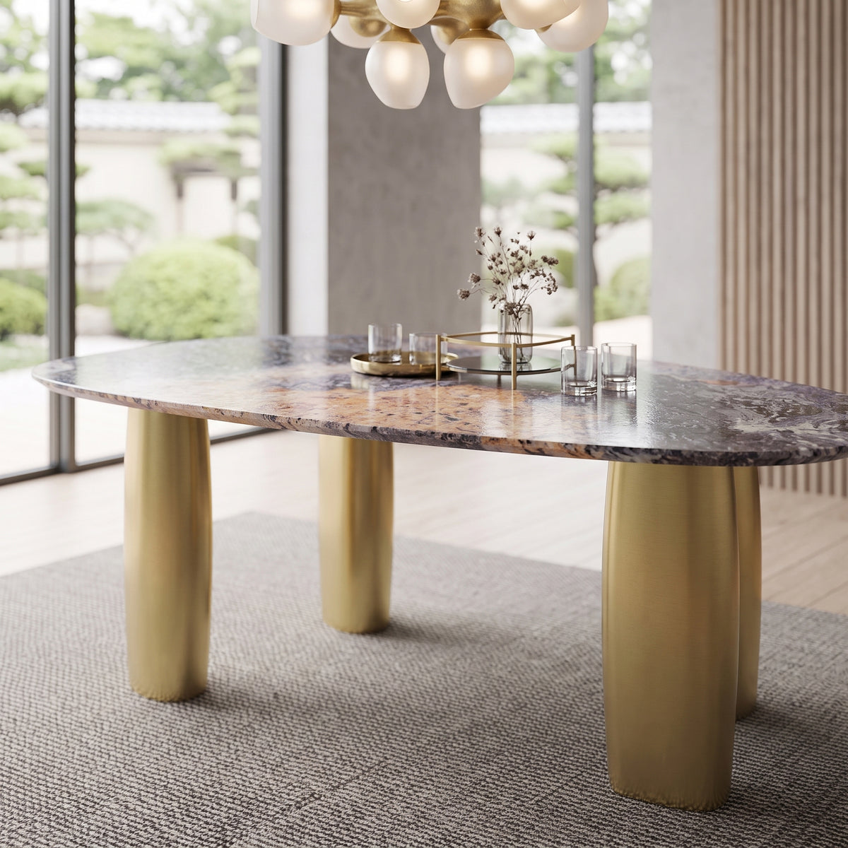 NEWPORT Sintered Stone 78" Wide x 44" Depth Luxury Dining Table