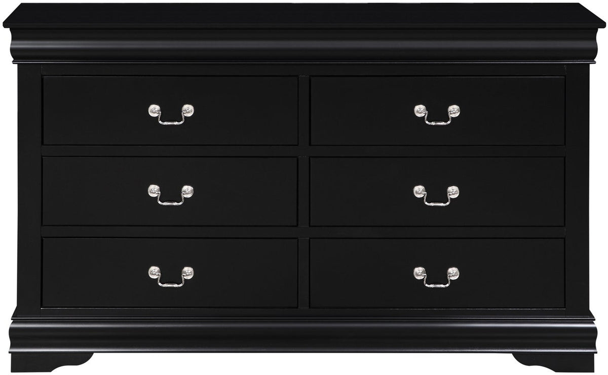 NIMES Black 57" x 71" Height Dresser & Mirror