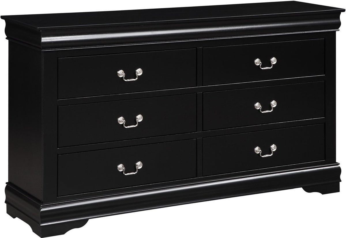 NIMES Black 57" x 71" Height Dresser & Mirror