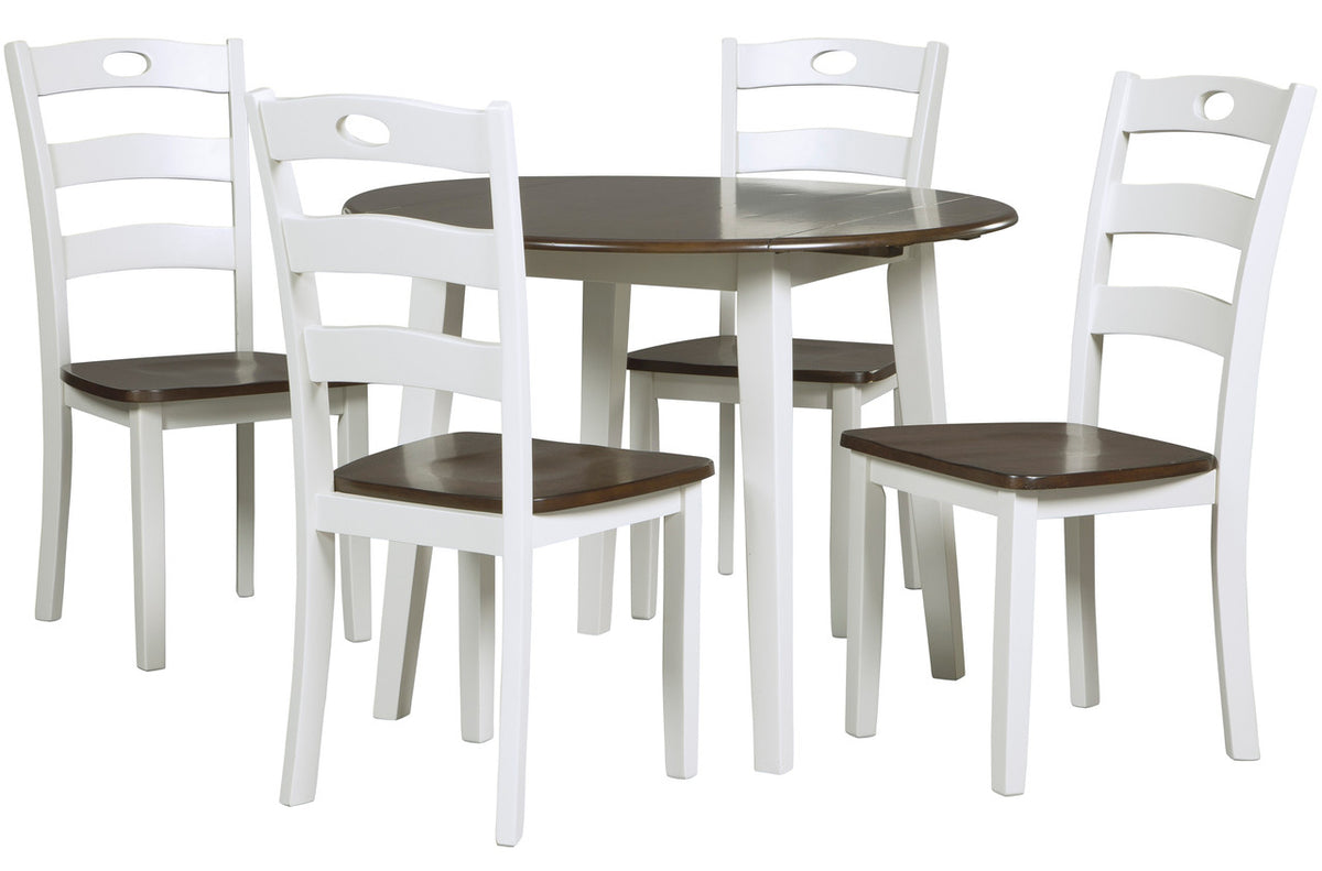 NIRVANA White 5 Piece Dining Set
