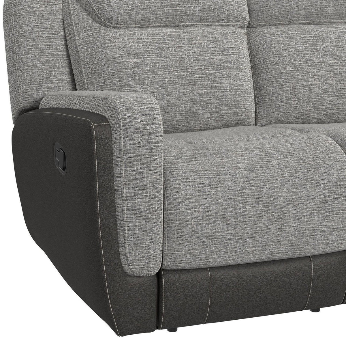 NOUR Gray Fabric Reclining Sofa