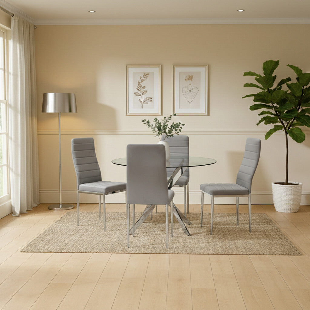 ONTARIO Gray 5 Piece Dining Set