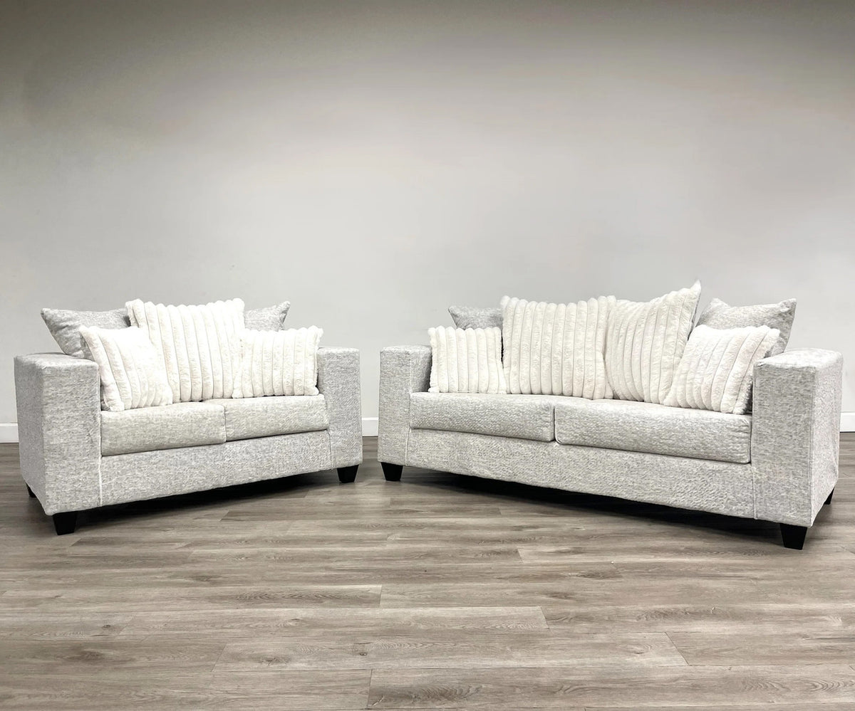 ORTIZ Beige Corduroy Sofa & Loveseat