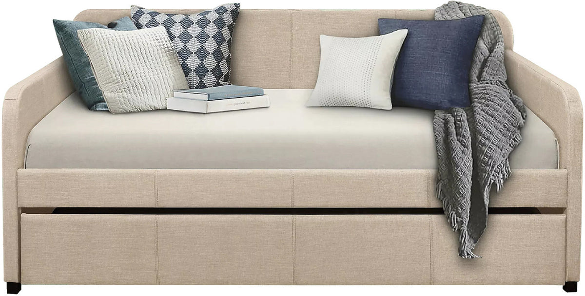 PAIGE Beige Daybed with Trundle