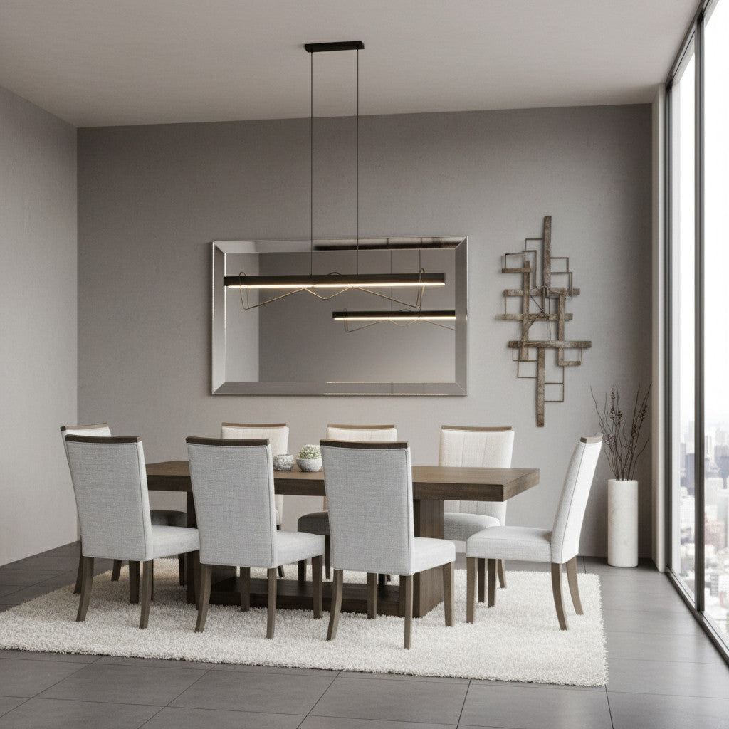 PARISH Light Beige 9 Piece Counter Height Set