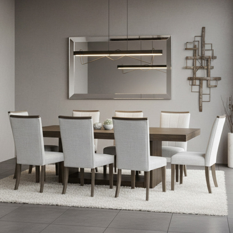 PARISH Light Beige 9 Piece Counter Height Set