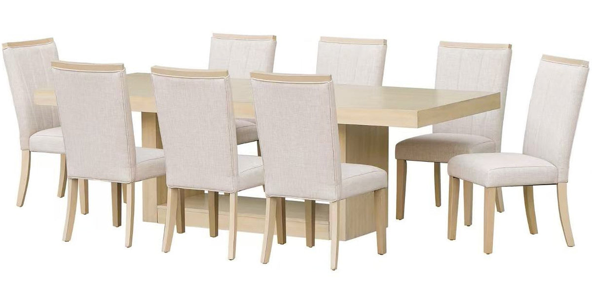 PARISH Beige 9 Piece Counter Height Set