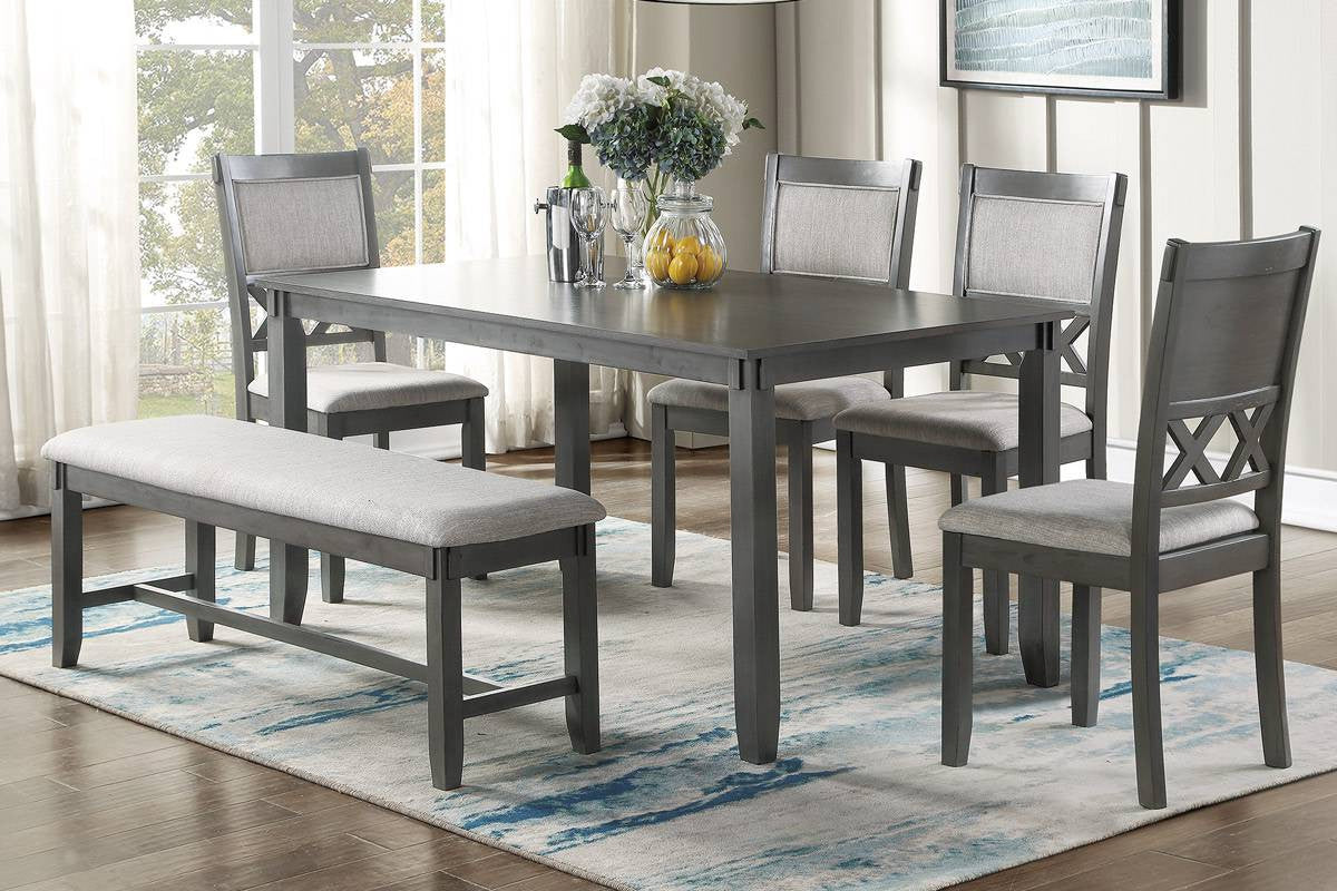 PEARLAND Gray 6 Piece Dining Set