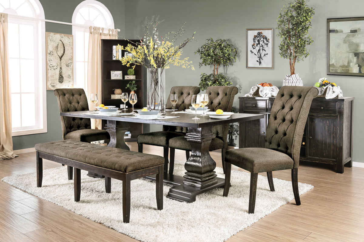 PENN Gray 9 Piece Dining Set (No Bench)