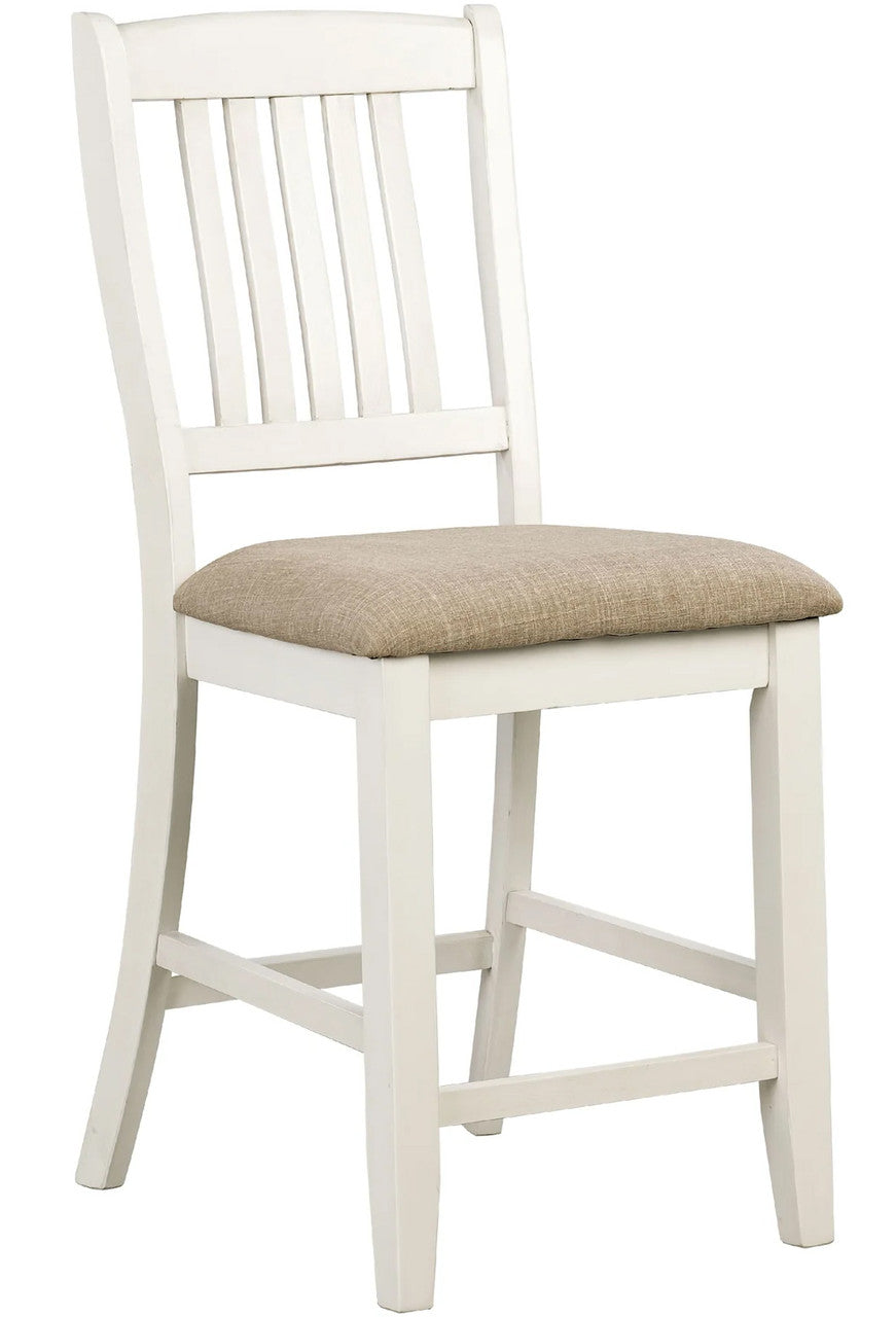 PERUGIA White 7 Piece Counter Height Set