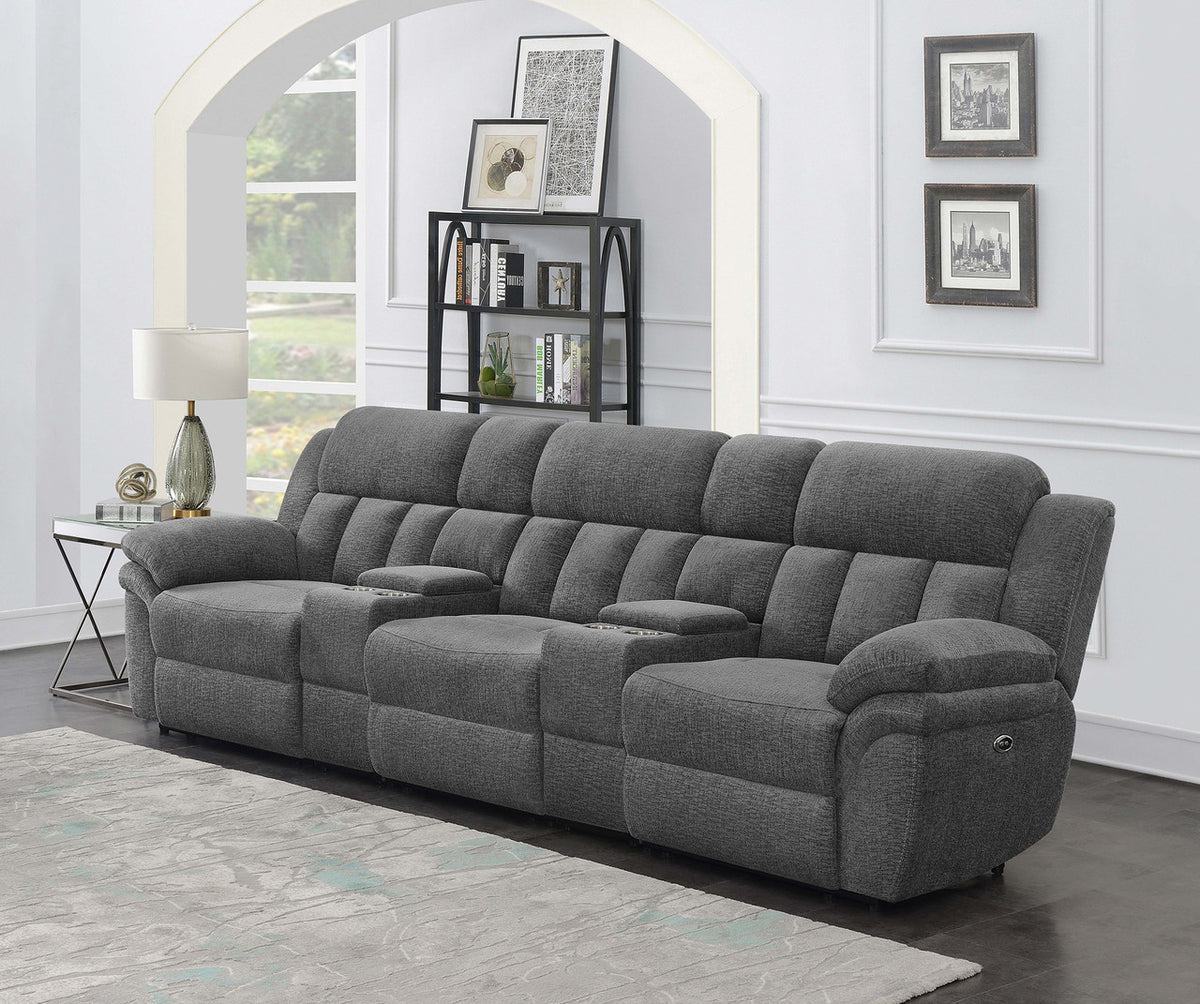 PIREAS Gray Power Chenille 5 Piece Theater Seats