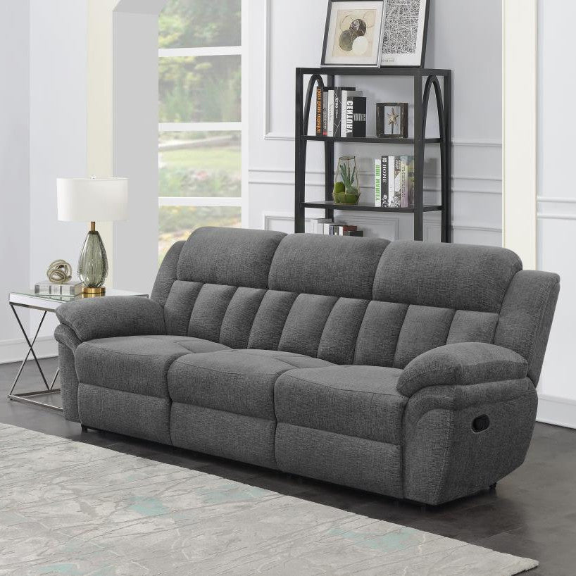PIREAS Gray Chenille 99" Wide Modular Sofa