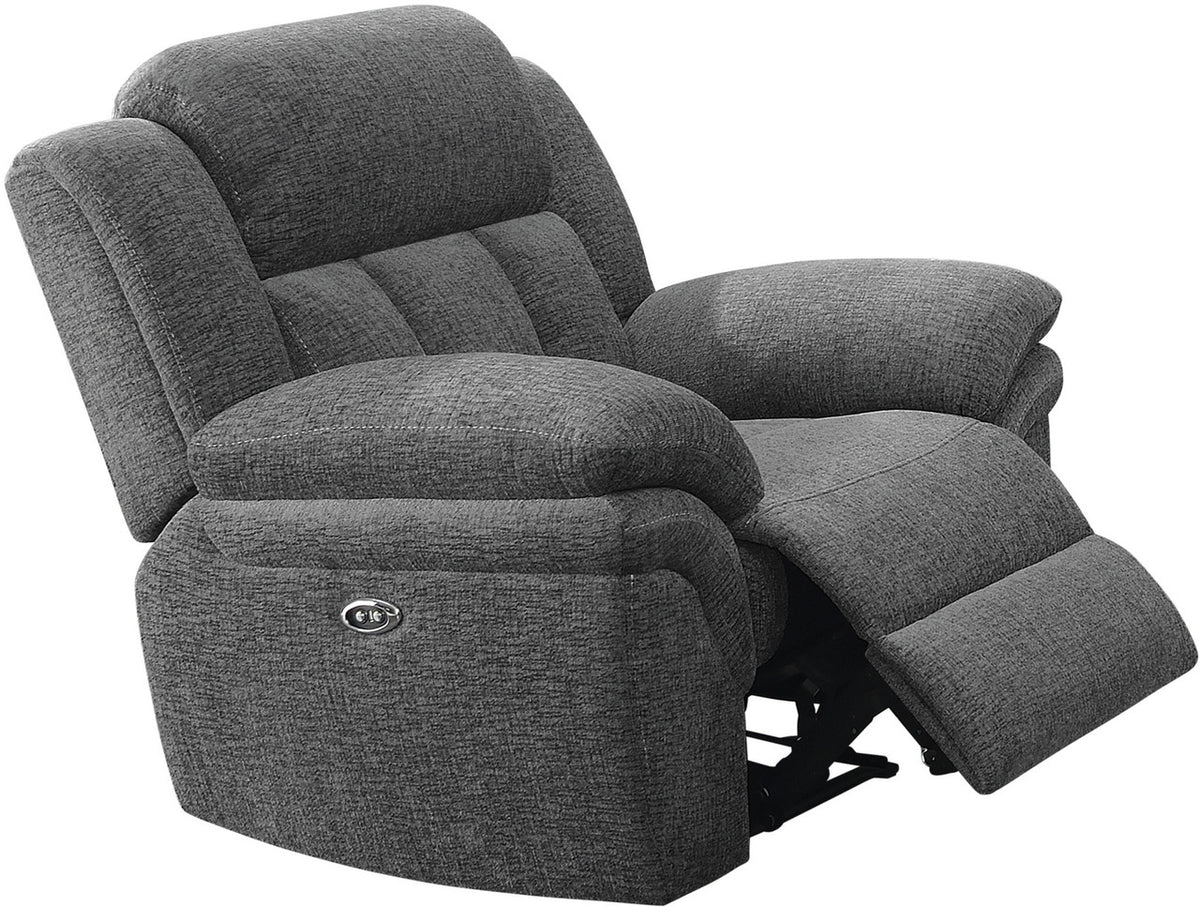PIREAS Gray Chenille 44" Wide Manual Reclining Chair