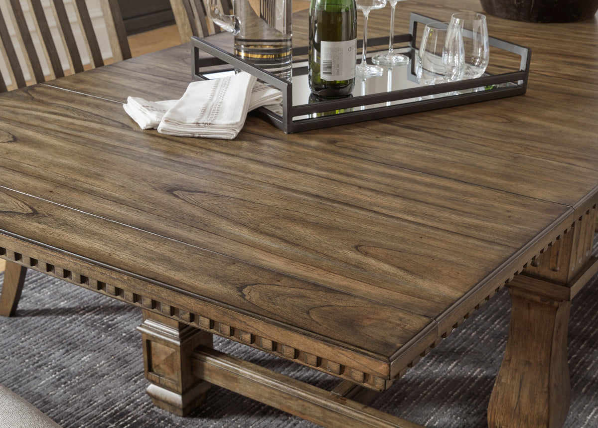 POMONA Brown 11 Piece Dining Set with Extension