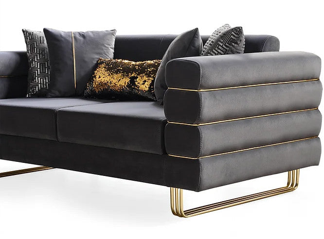 PORTOFINO Gray Luxury Livingroom Set