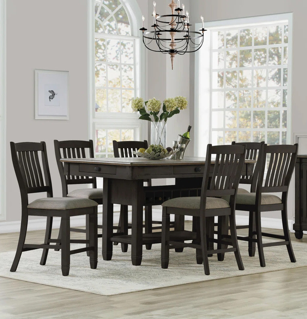 PORTSVILLE Black 20" Wide Counter Height Chair