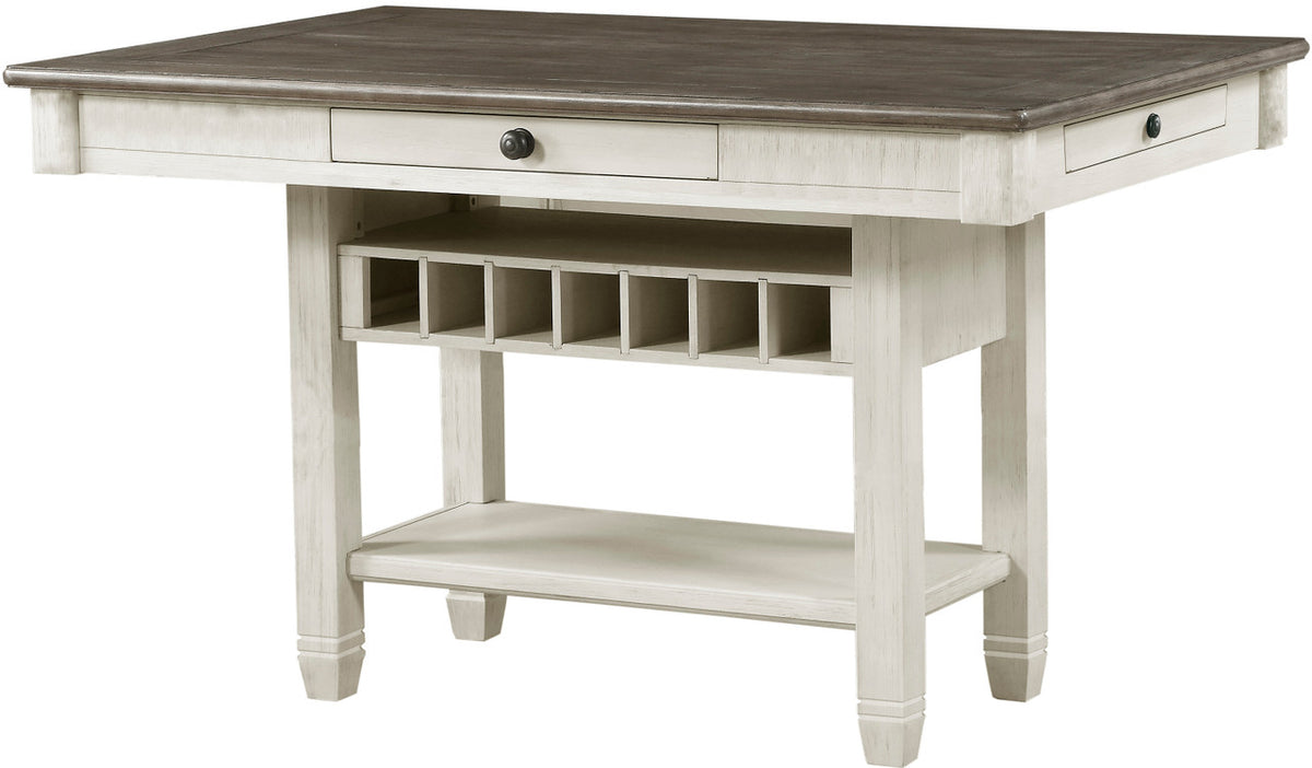 PORTSVILLE White 7 Piece Counter Set