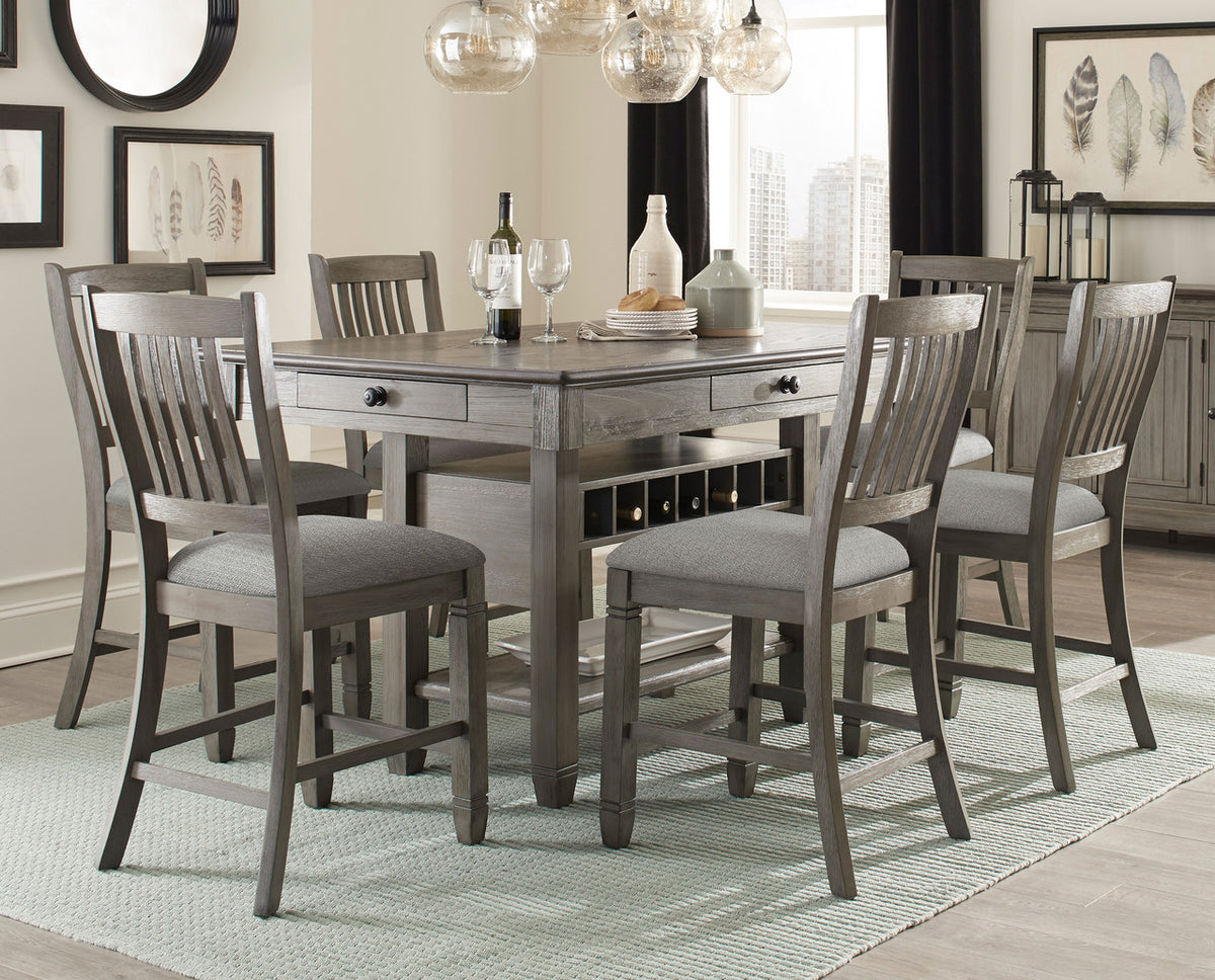 PORTSVILLE Gray 60" Wide x 40" Depth Counter Table