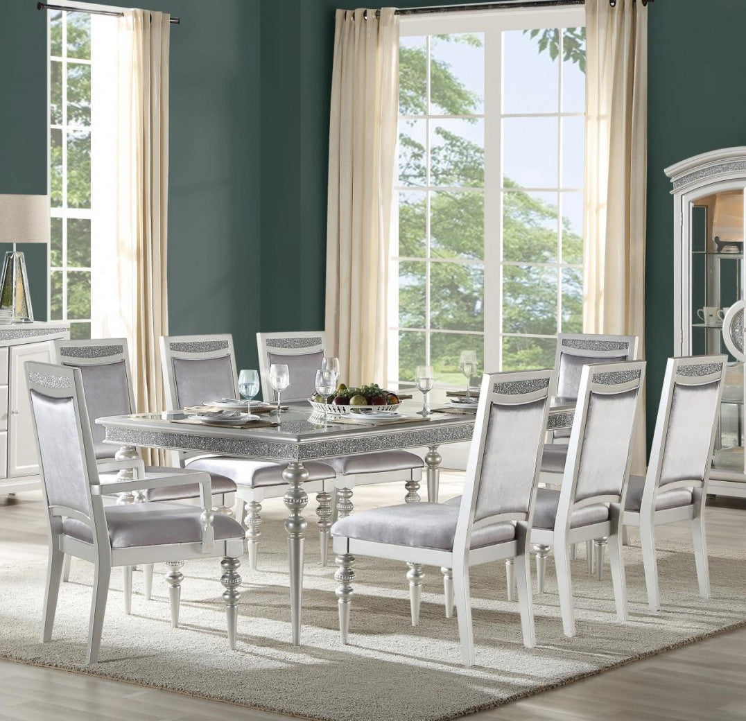 PRECIOUS Platinum 9 Piece Dining Set