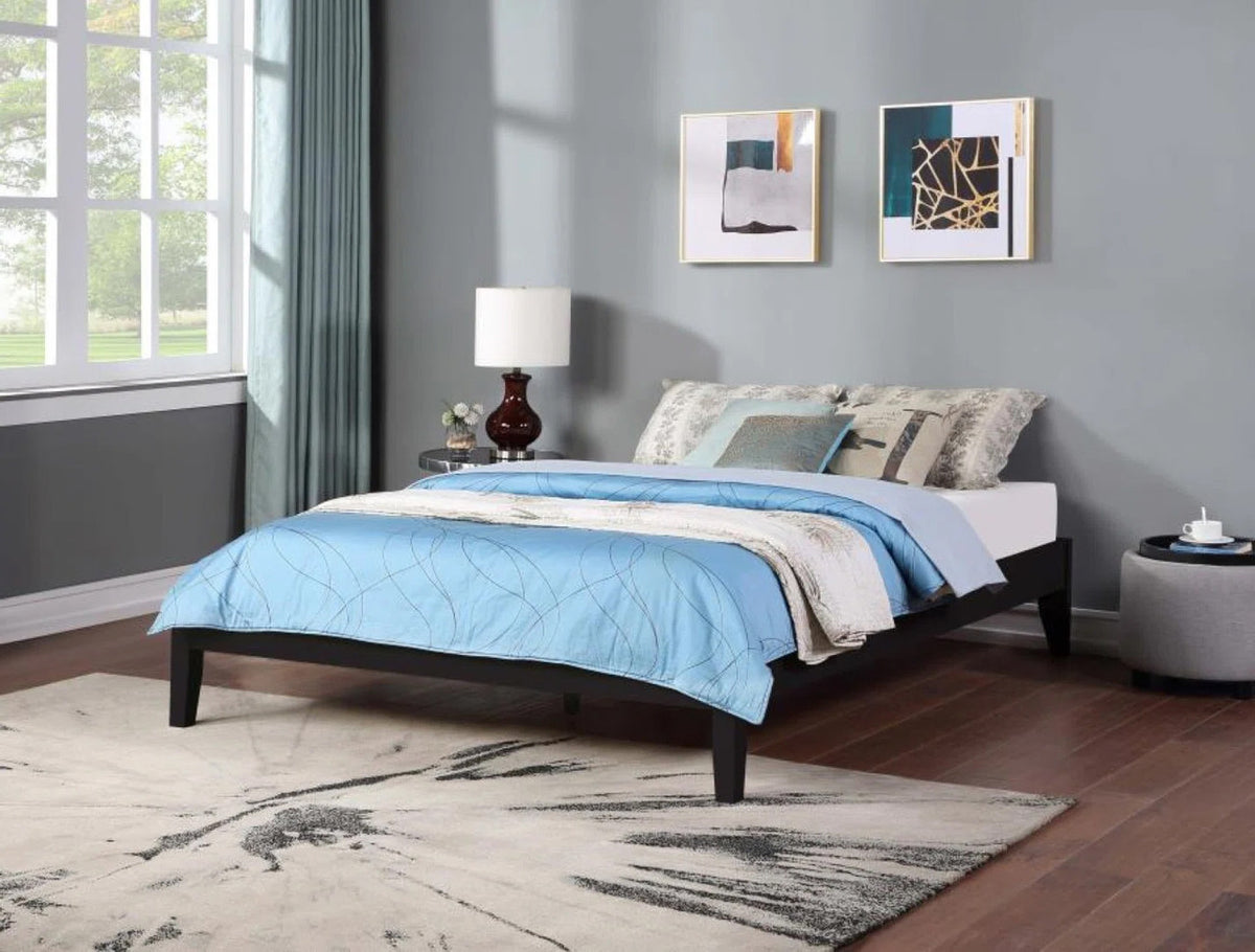 VARSITY Black Platform Bed