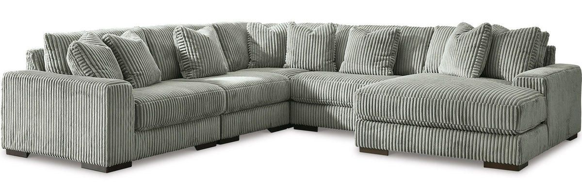 PREZZA Gray 133" Wide Modular Sectional