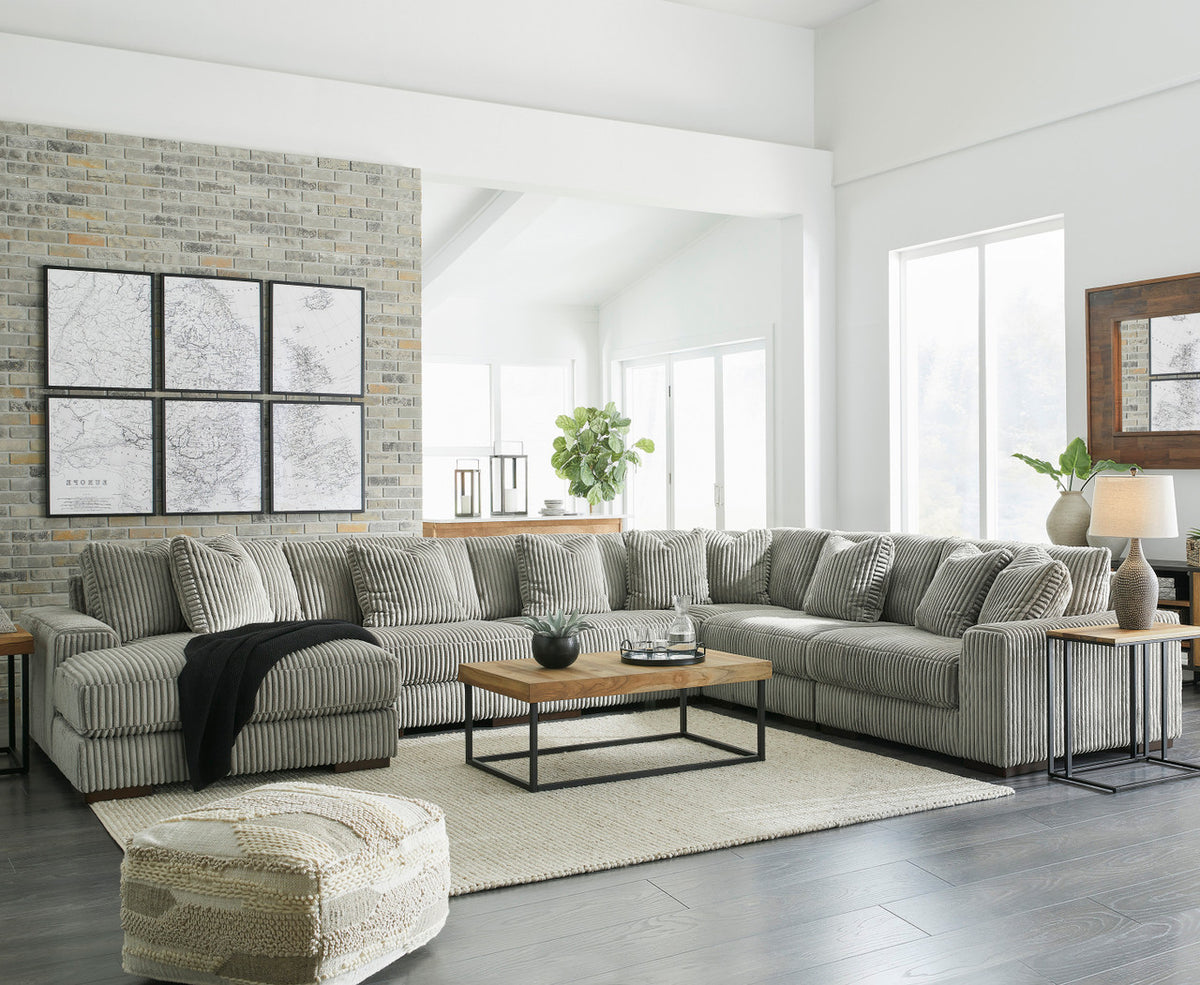 PREZZA Gray 174" Wide Modular Sectional