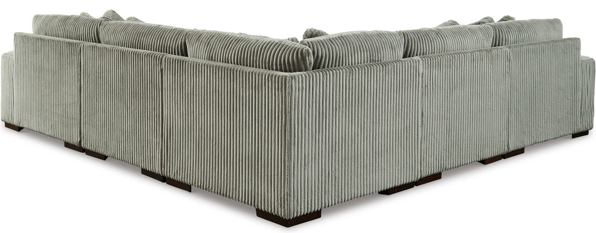 PREZZA Gray 133" Wide Modular Sectional without Chaise