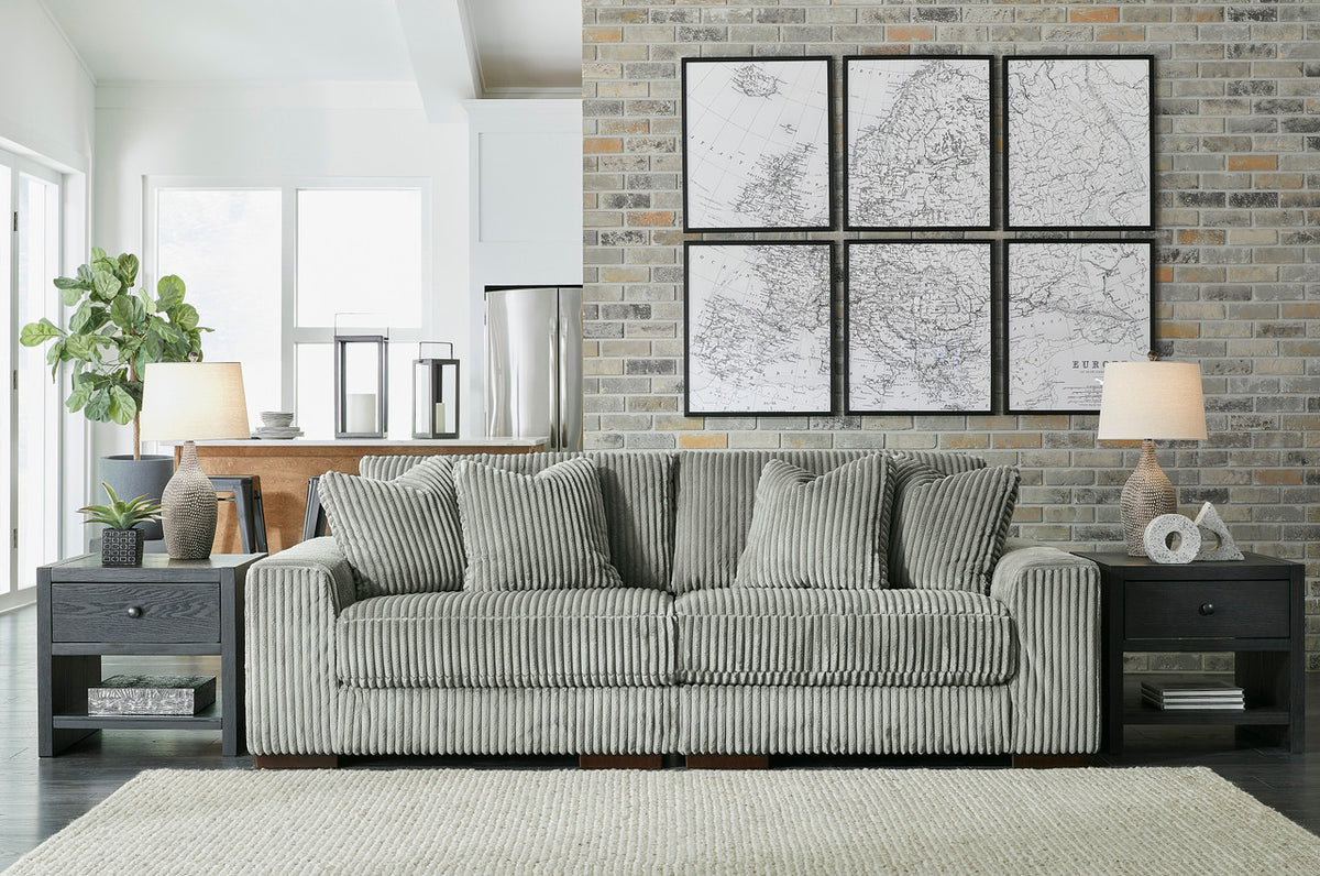 PREZZA Gray 102" Wide Modular Sofa