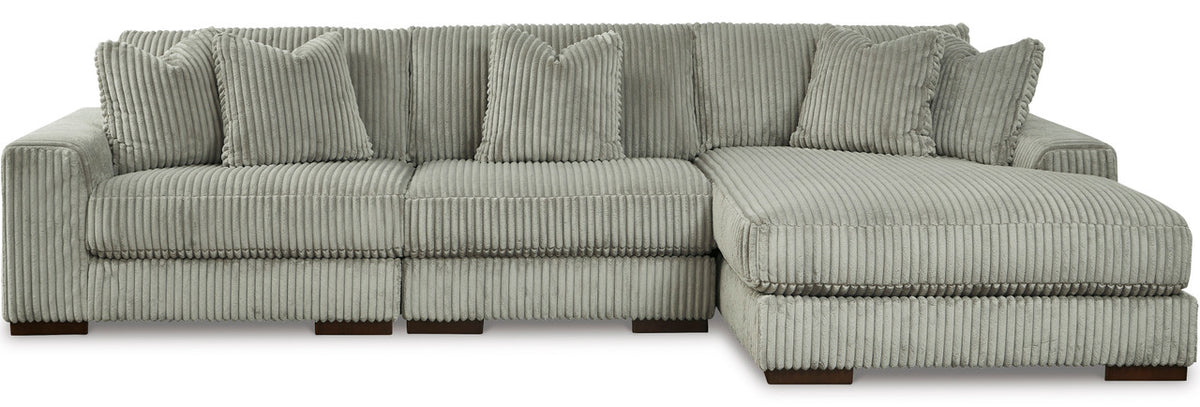 PREZZA Gray 139" Wide Modular Sectional