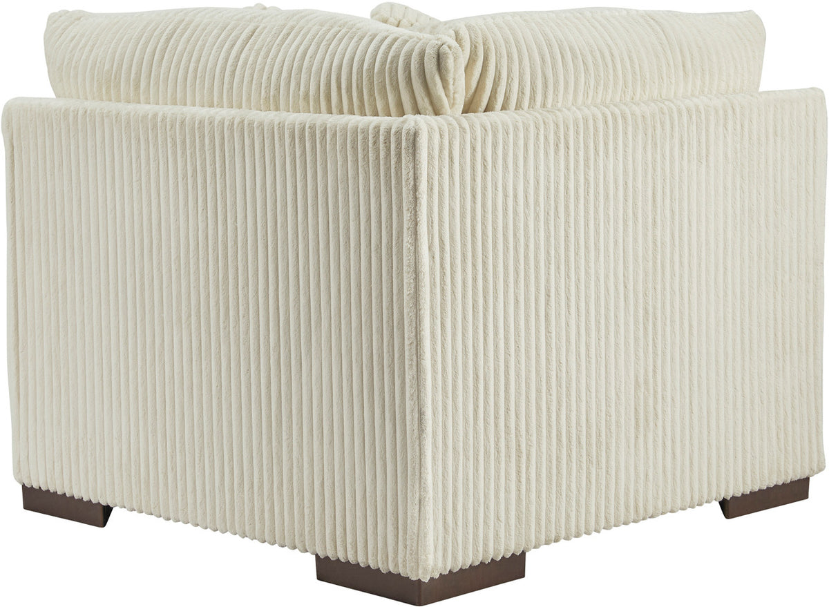 PREZZA Ivory 44" Wide Corner Wedge Chair