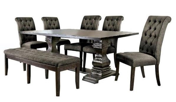 PENN Gray 9 Piece Dining Set (No Bench)