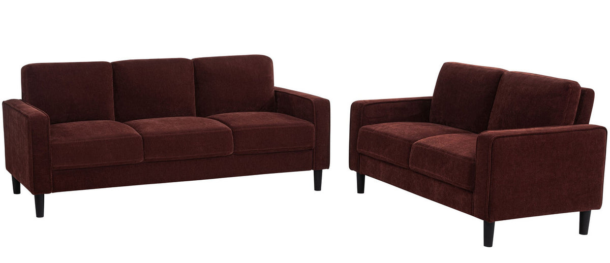 PORTIA Red Sofa & Loveseat (RTA)