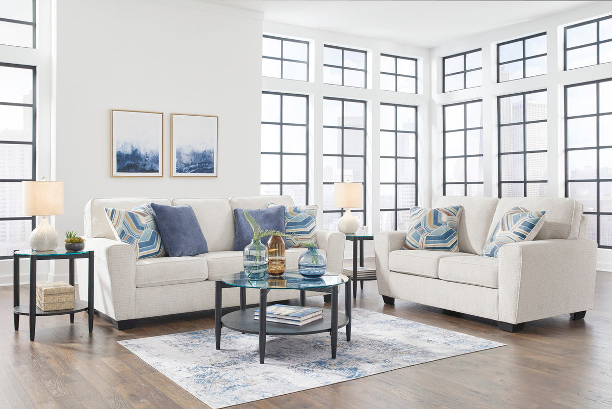 QEZNA Off-White Sofa & Loveseat