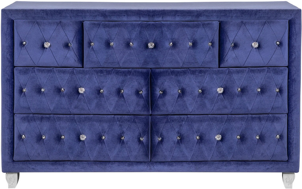 QUINTON Blue 61" Wide Dresser