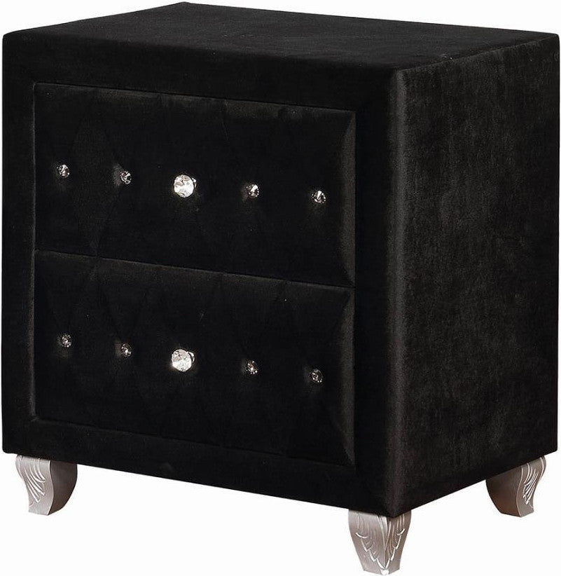 QUINTON Black 26" Wide Night Stand