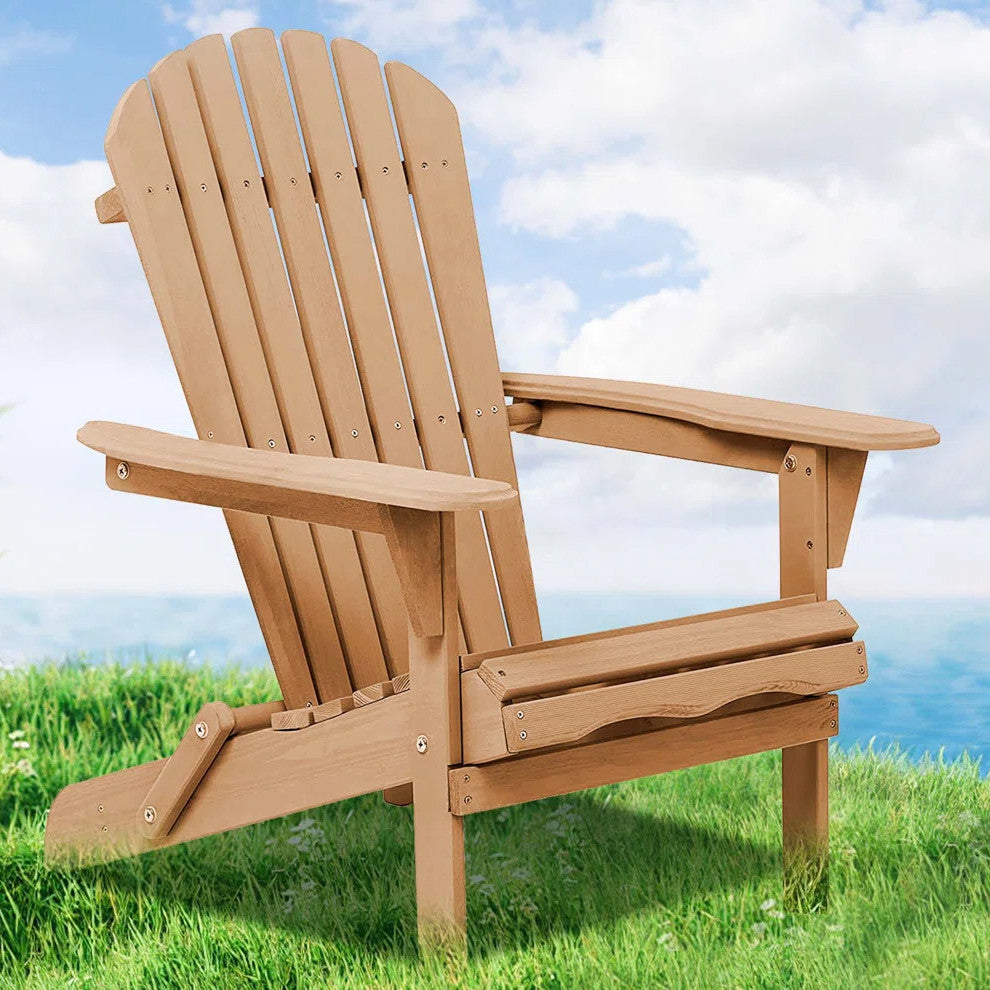 RAINIER Natural Finish Wood 27" Wide X 41" Height Adirondack Chair (RTA)