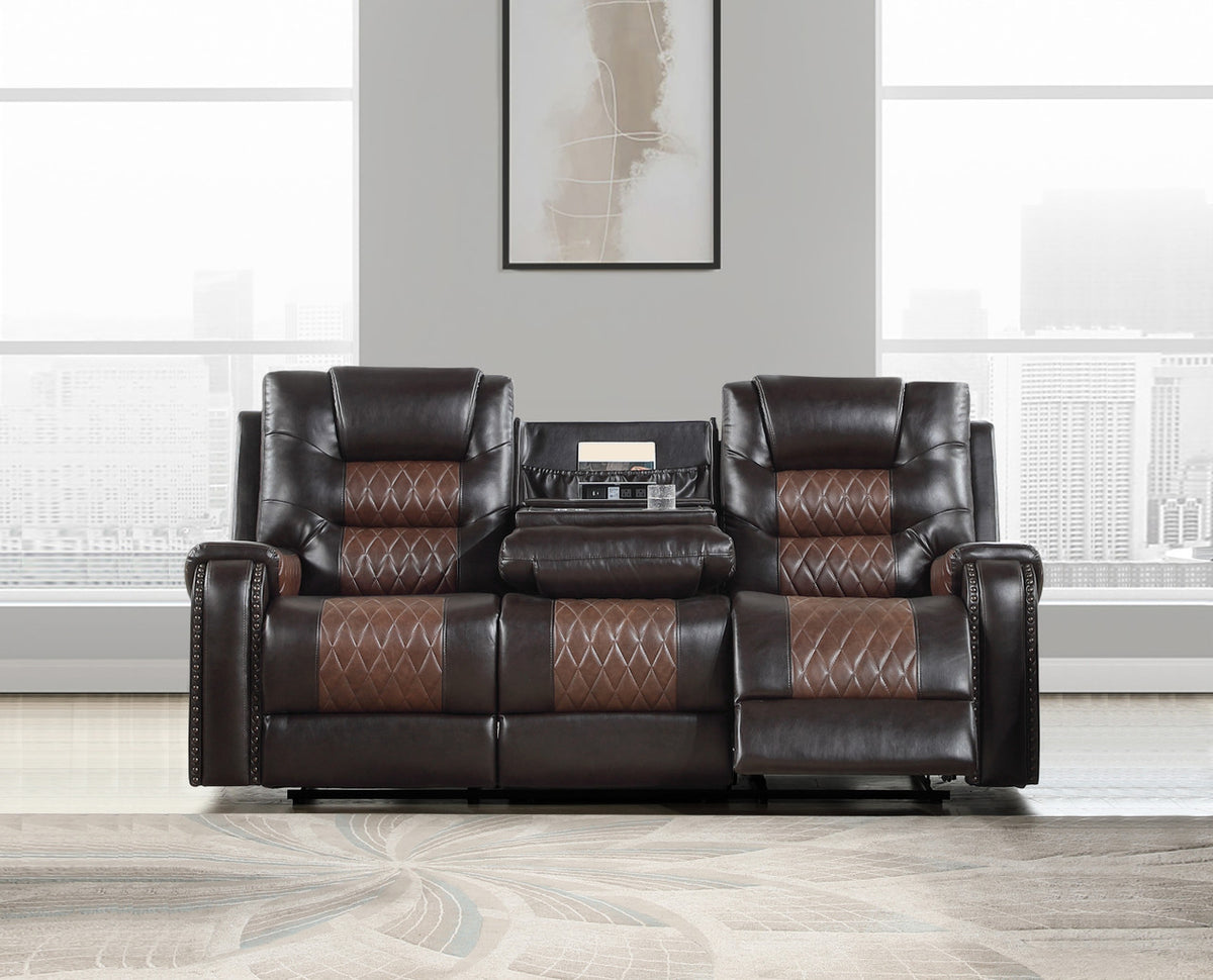RAYBAN Brown Reclining Sofa & Loveseat