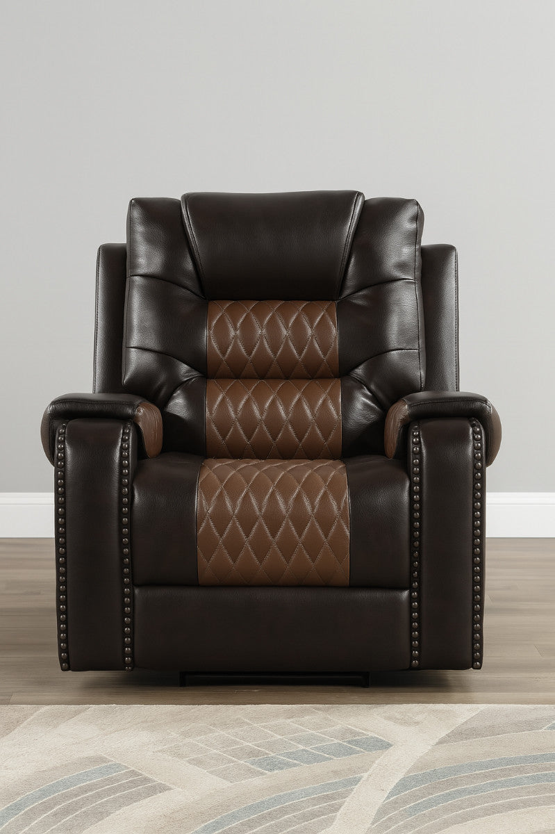 RAYBAN Brown Reclining Sofa & Loveseat