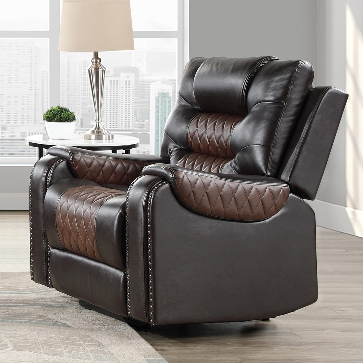 RAYBAN Brown 40" Wide Glider Reclining