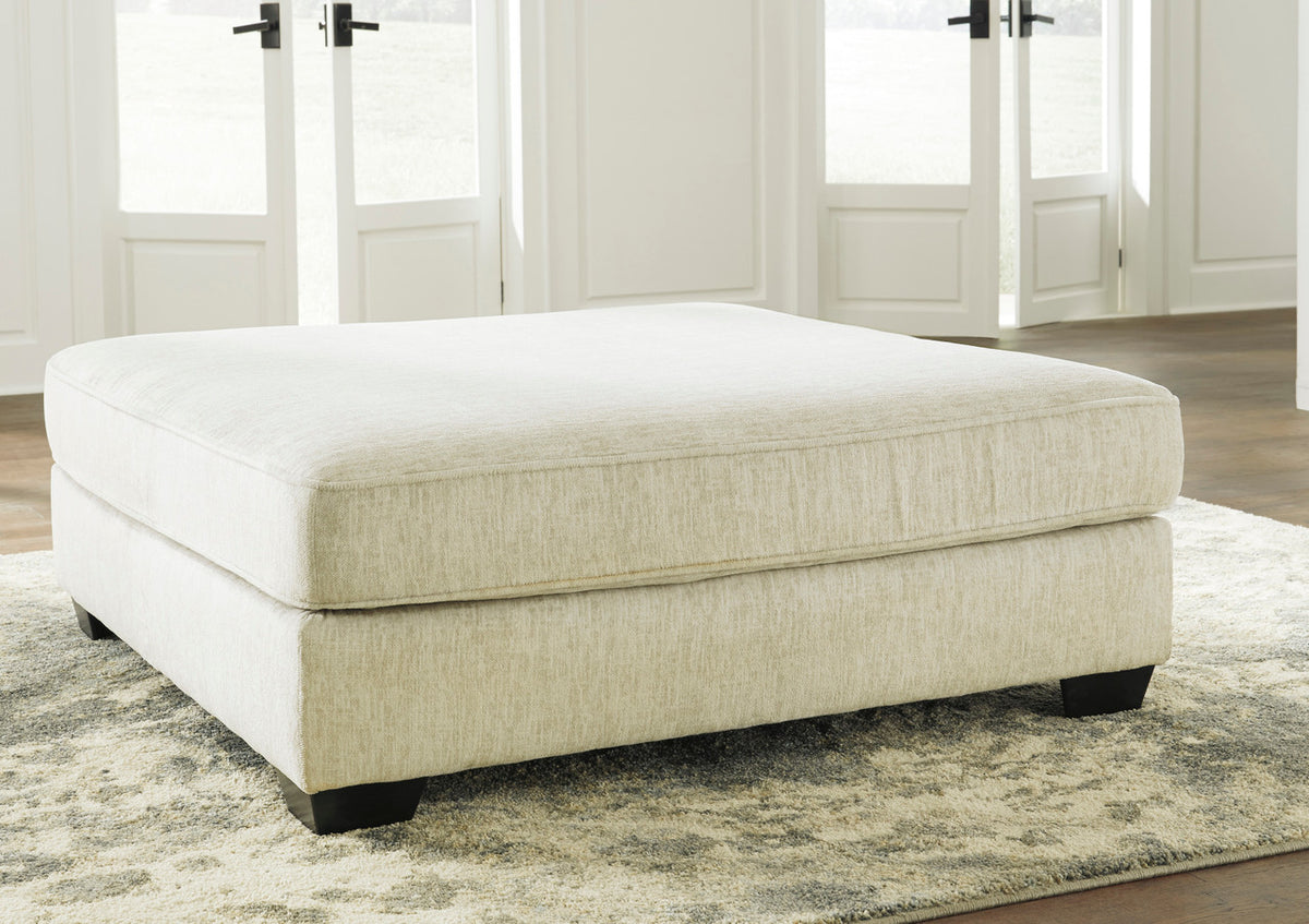 REDEEMER Beige 51" Wide Ottoman