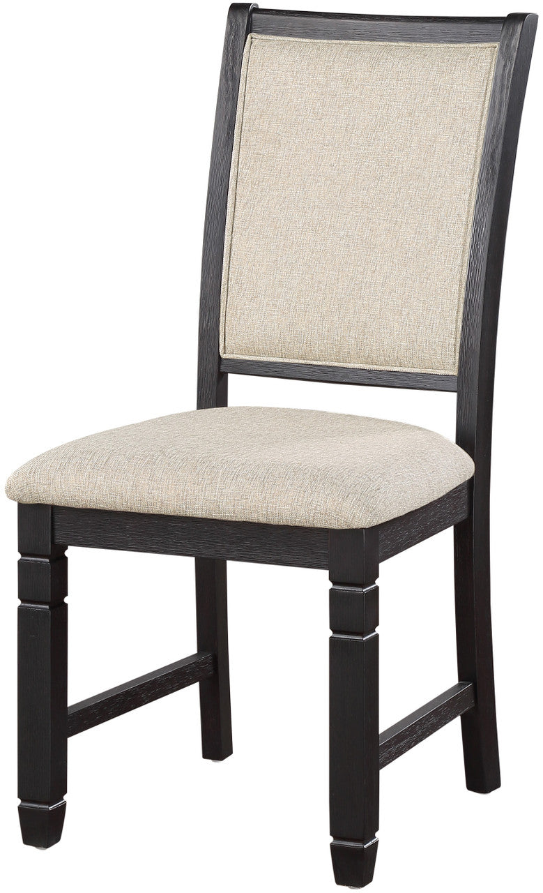 REKNA Black 5 Piece Dining Set with 48 inch table