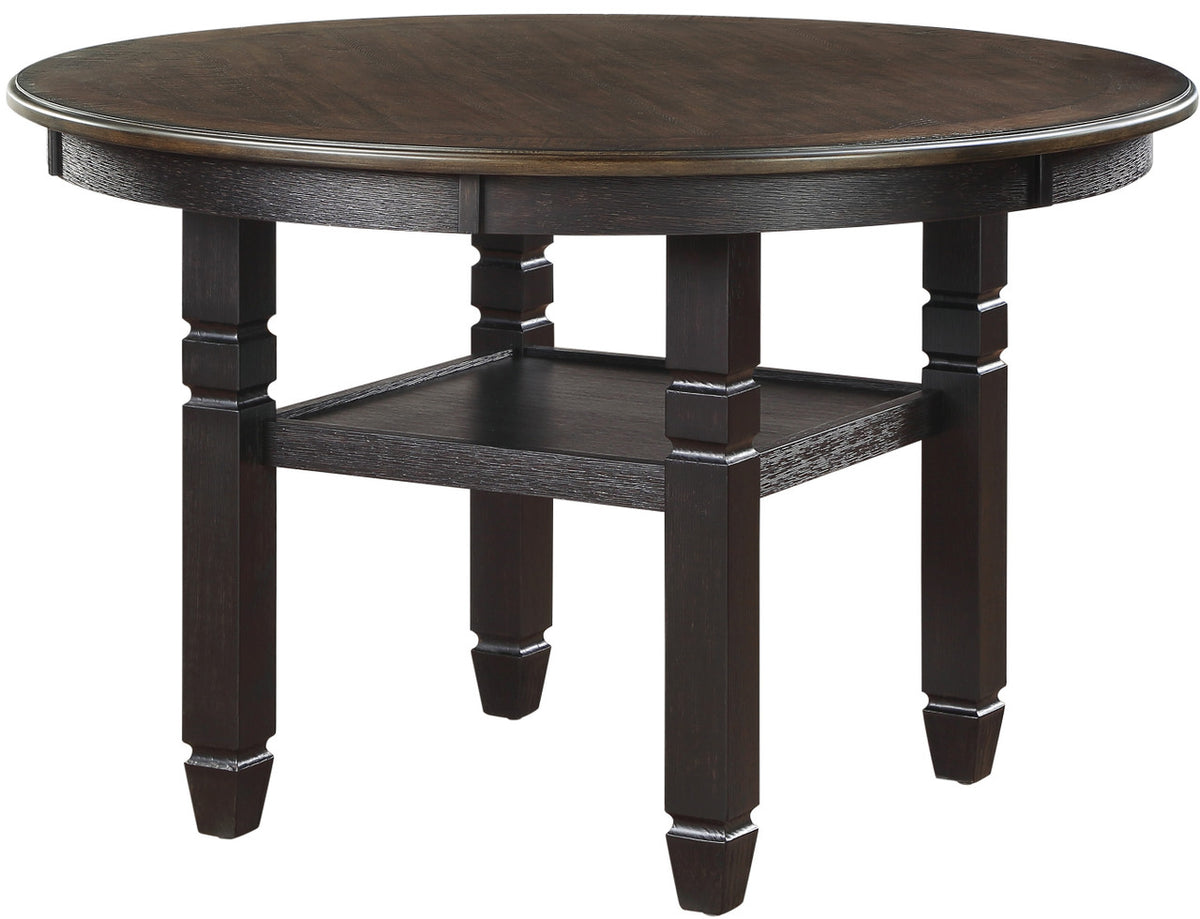 REKNA Black 5 Piece Dining Set with 48 inch table