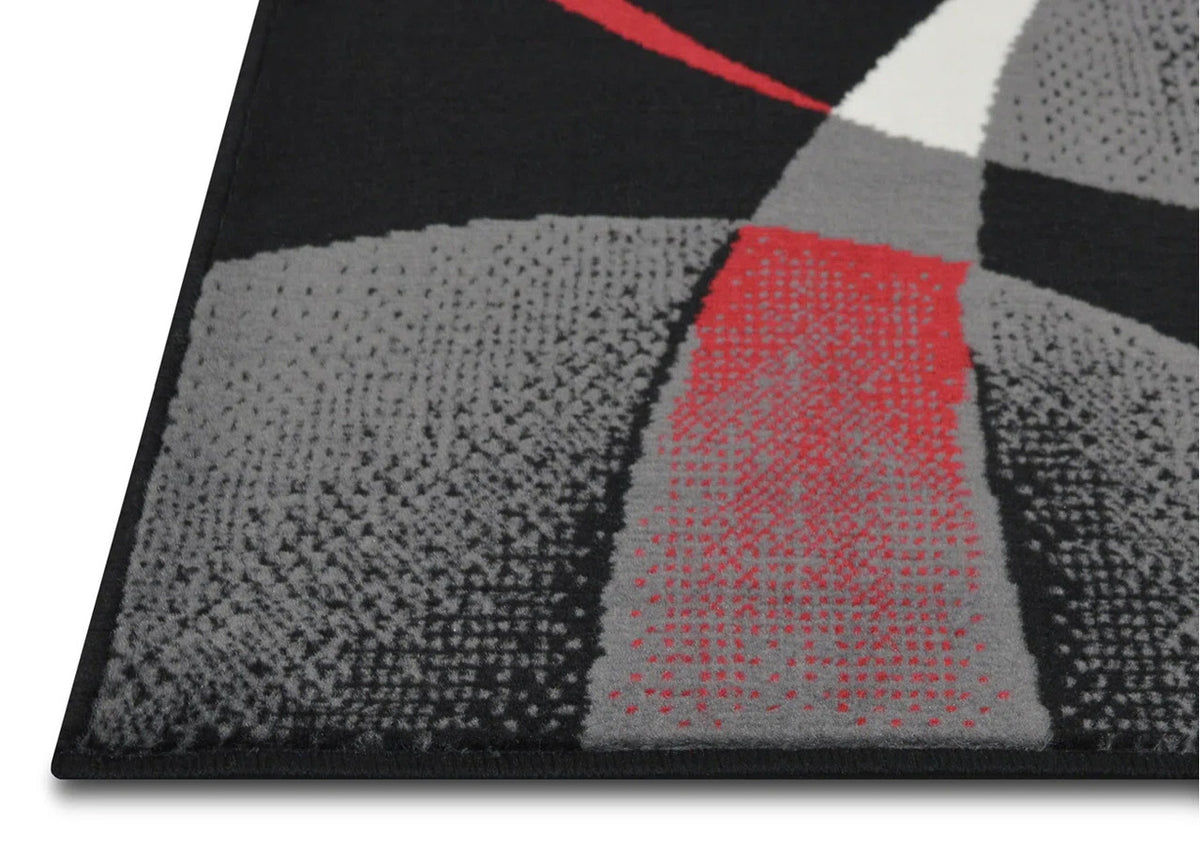 RENAURD Black & Red 5' x 7' Area Rug