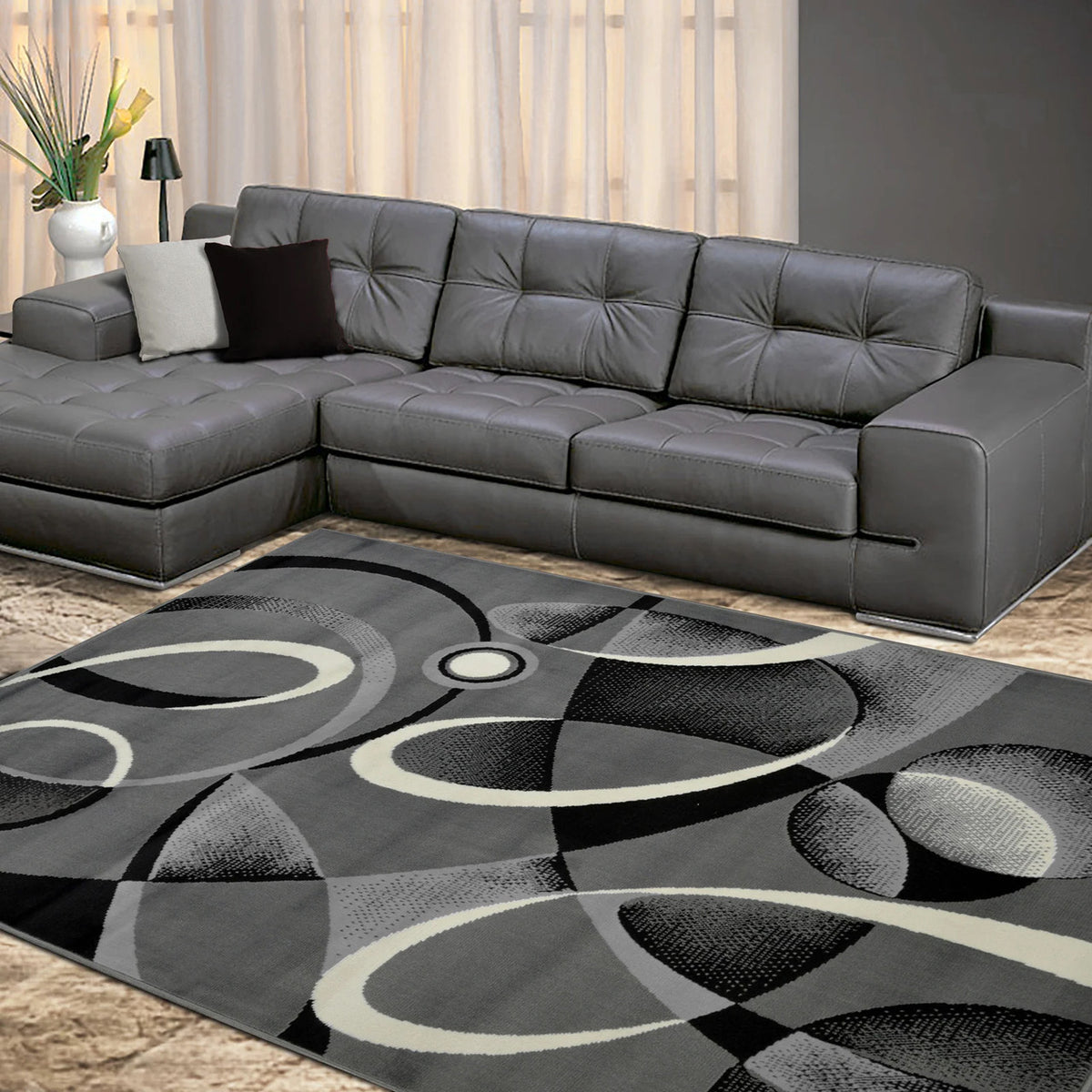 RENAURD Gray 5' x 7' Area Rug