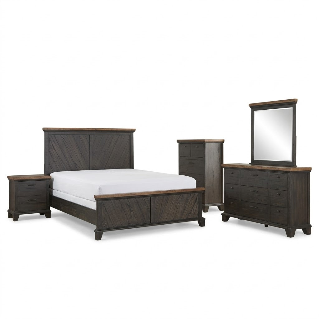 RICHARDSON Rustic Chocolate Bedroom Set