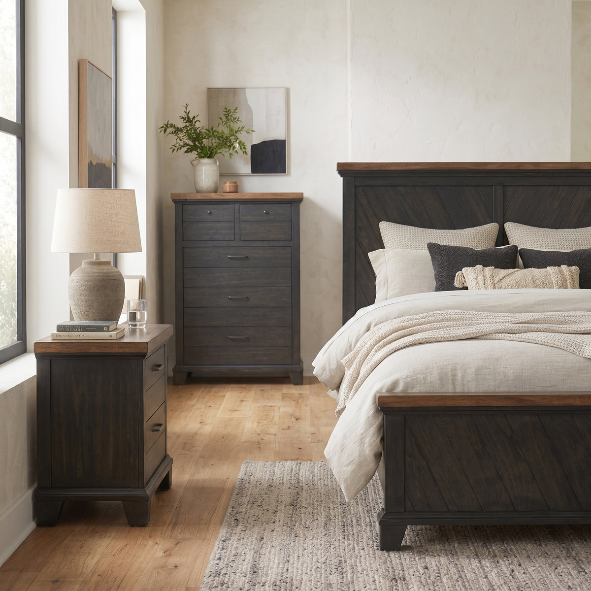 RICHARDSON Rustic Chocolate 62" Height Bed