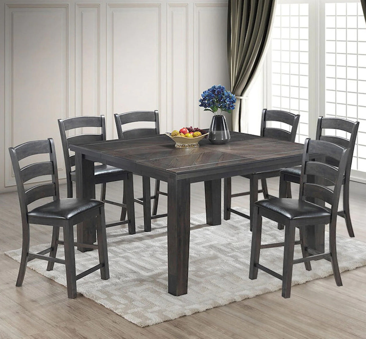 Brackenridge Gray 7 Piece Counter Height Set